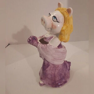 Vintage Miss Piggy Ceramic Vase Taste Setter by Sigma Henson Assoc.